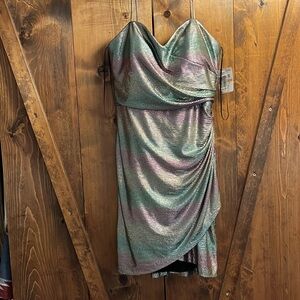Morgan and Co.-rainbow shimmery dress